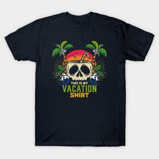 This Is My Vacation Shirt // Fun Skull Island Illustration T-Shirt